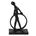 Colmore Decorative Ornament Person – 17x9x28cm in Raw Matte Black