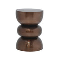 2X Colmore Kim Side Table - 32x44cm Metallic Brown ( pack of 2)