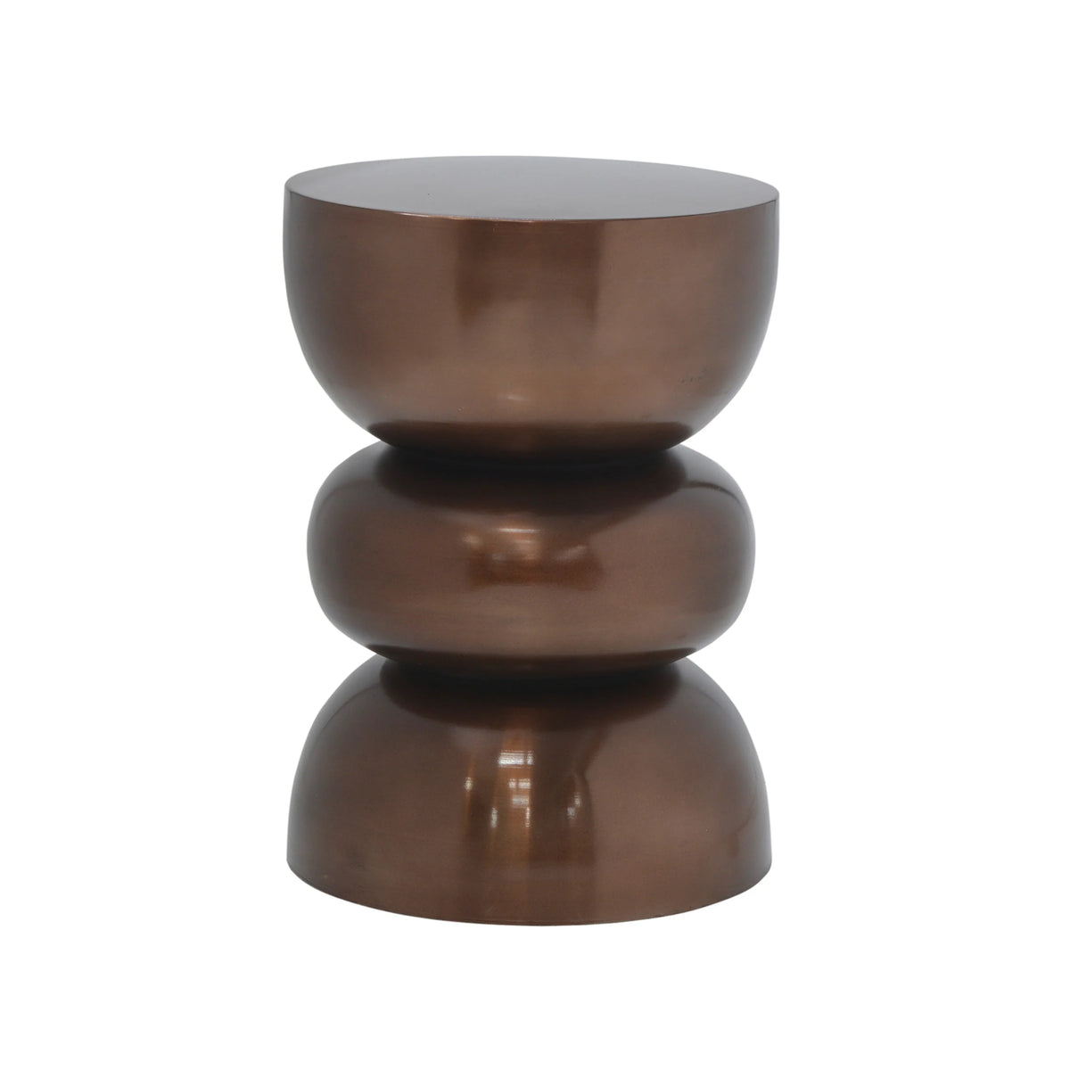2X Colmore Kim Side Table - 32x44cm Metallic Brown ( pack of 2)