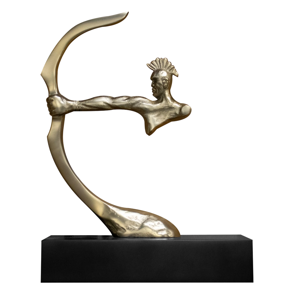 Colmore Decorative Ornament – 25x10x33cm in Brushed Gold & Black