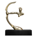 Colmore Decorative Ornament – 25x10x33cm in Brushed Gold & Black