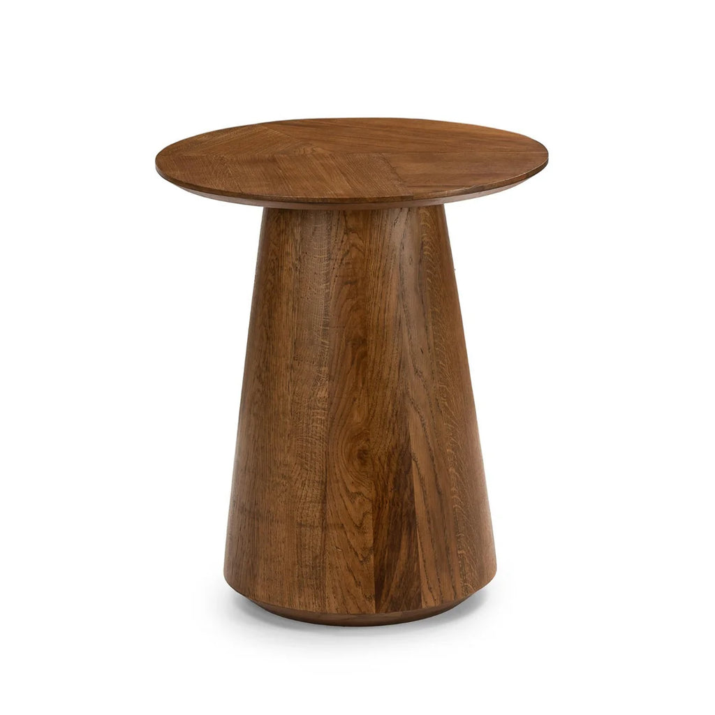 Colmore Whispering Oak Side Table – 54x63cm in Brown