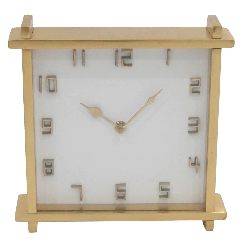 Colmore Table Clock – 37x7x37cm in Antique Brass