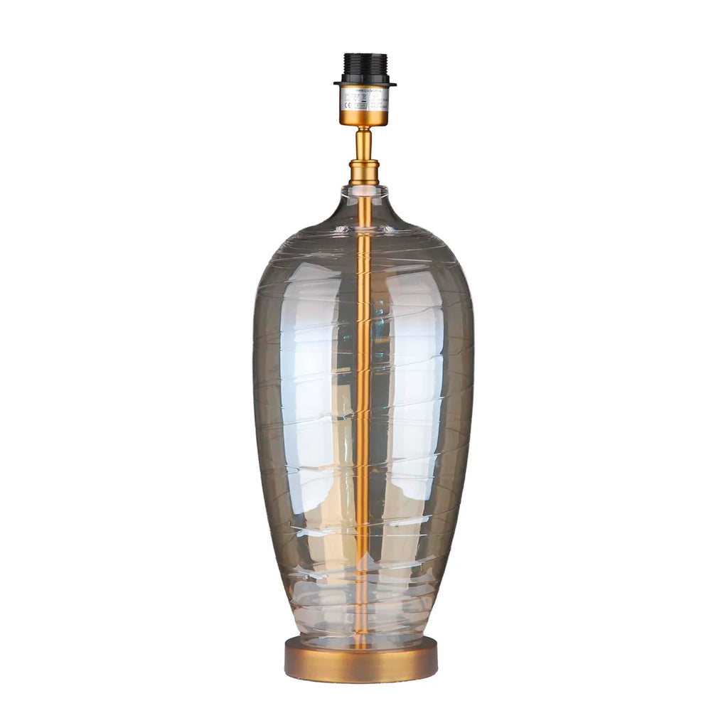 Colmore Table Lamp Amara – Ø21x56cm in Warm Amber Glass