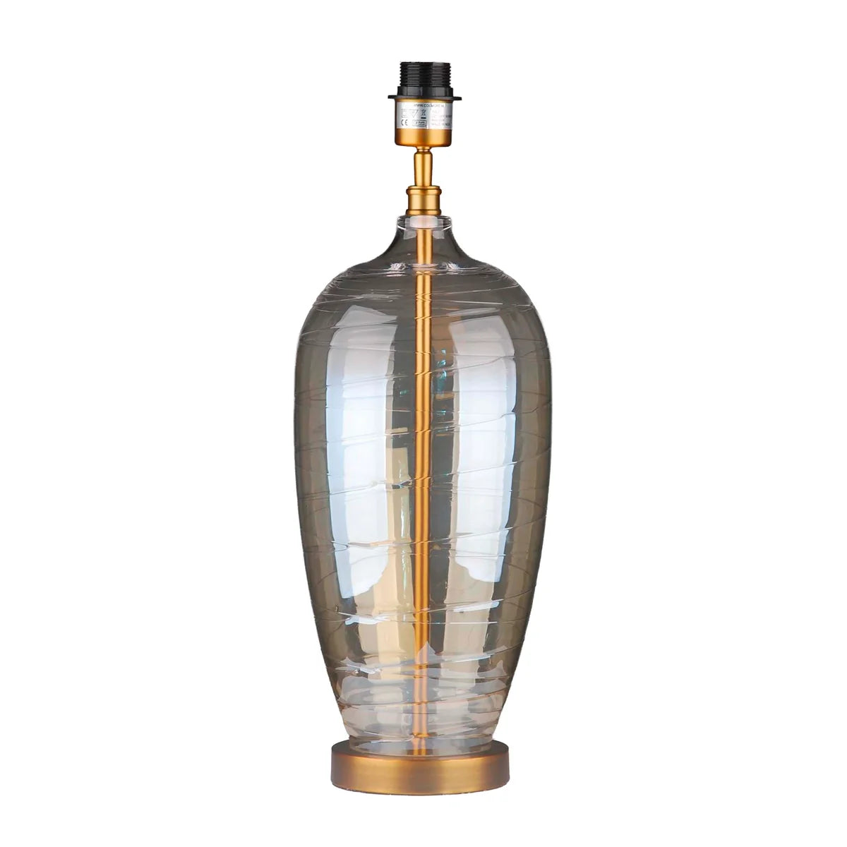 Colmore Table Lamp Amara – Ø21x56cm in Warm Amber Glass