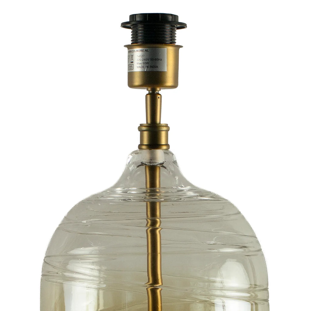 Colmore Table Lamp Amara – Ø21x56cm in Warm Amber Glass