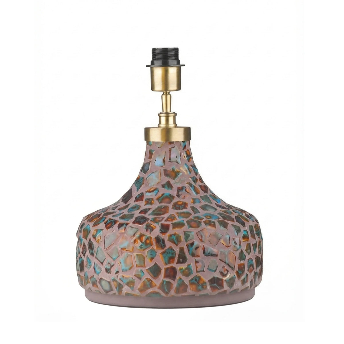 Colmore Table Lamp Wilks – 30x26x38cm in Glazed Blue Brown Ceramic