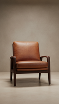 Italian leather lounge chair