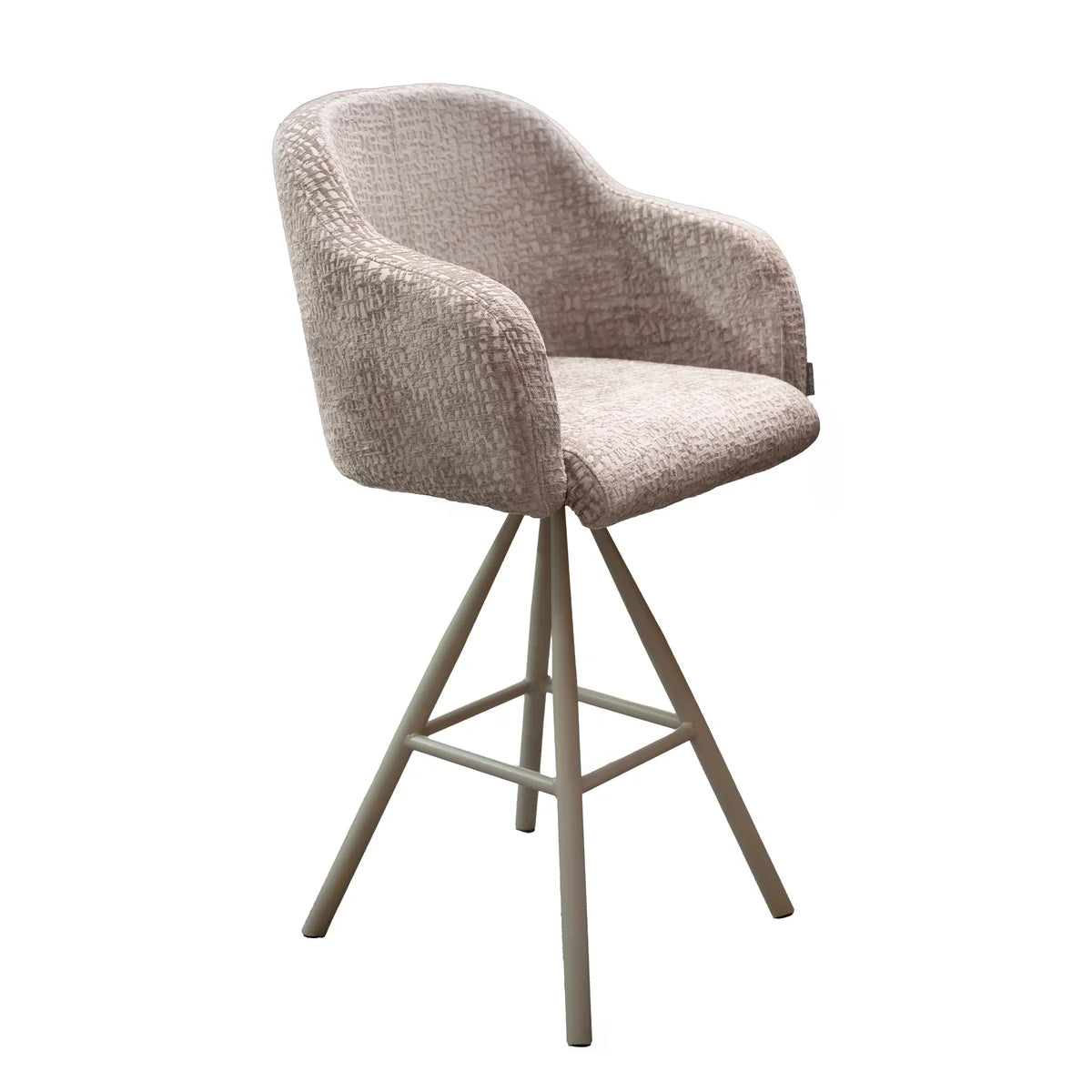 Colmore Bar Chair Costa w/ Taupe Leg – 63x63x112cm in Mystic Sand
