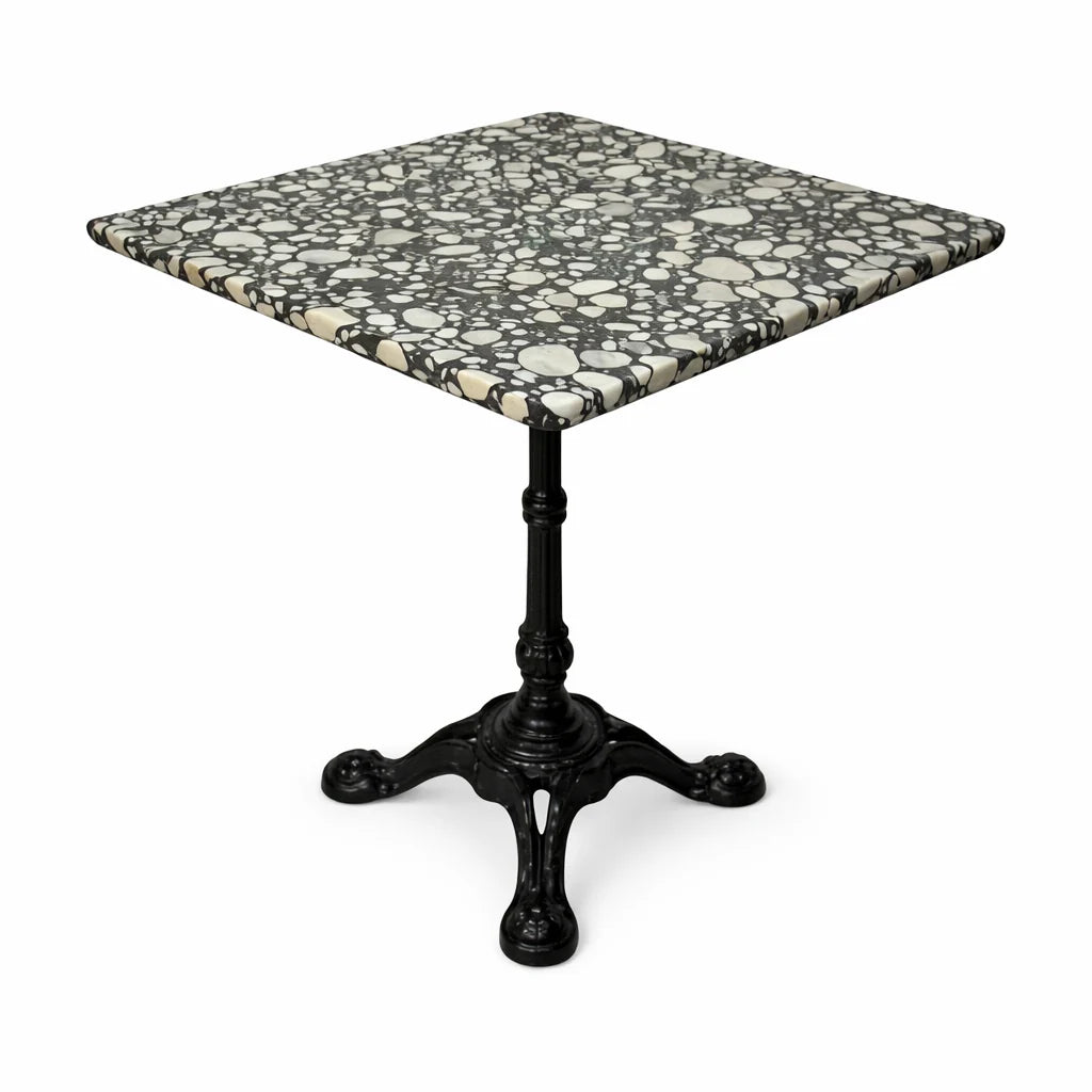 Colmore Dijon Bistro Table – 70x70x76cm in Black & White Marble
