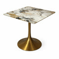 Colmore Tropez Ceramic Bistro Table – 70x70x76cm in Frozen Gold
