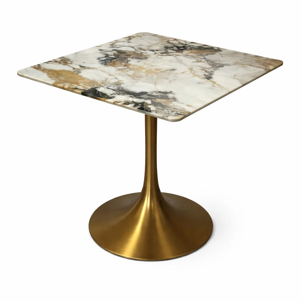 Colmore Tropez Ceramic Bistro Table – 70x70x76cm in Frozen Gold