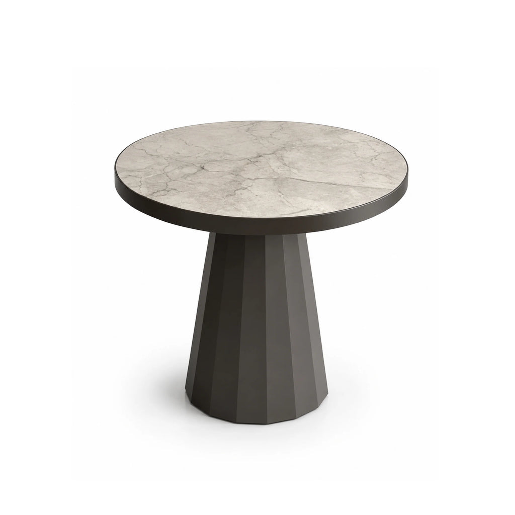 Colmore Side Table Annecy – Ø50x50cm with Brown Ceramic Top