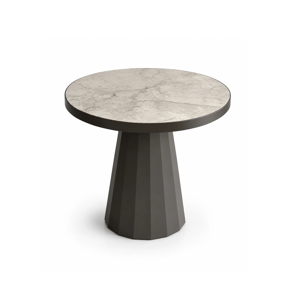 Colmore Side Table Annecy – Ø50x50cm with Brown Ceramic Top