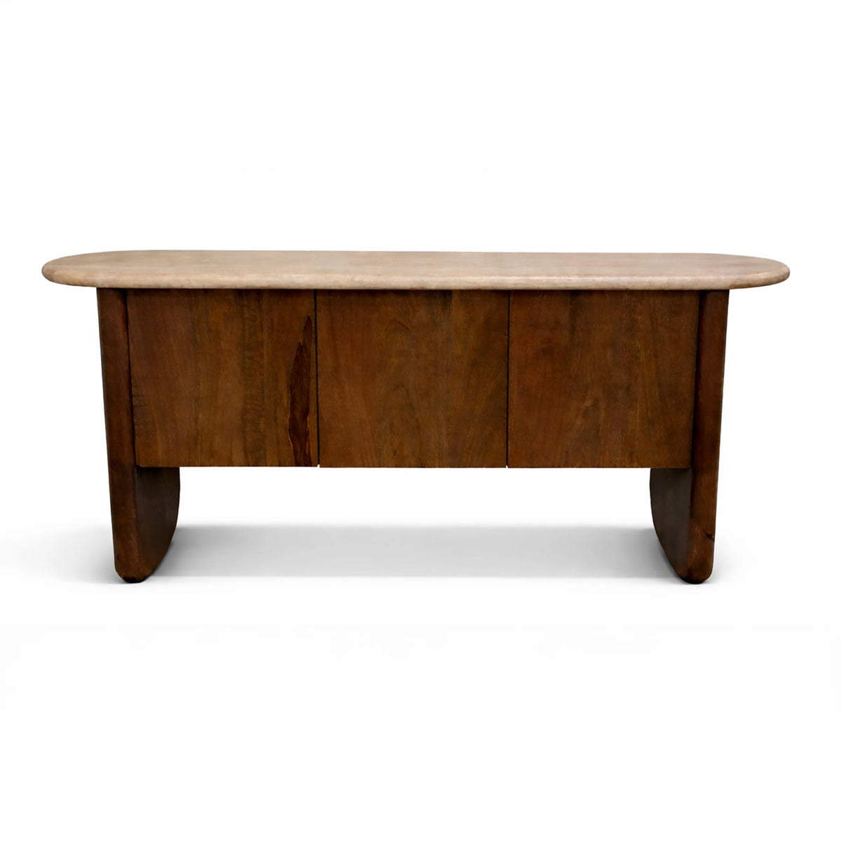 Colmore Sideboard Tavora – 170x40x75cm in Brown Mangowood with Travertine Top