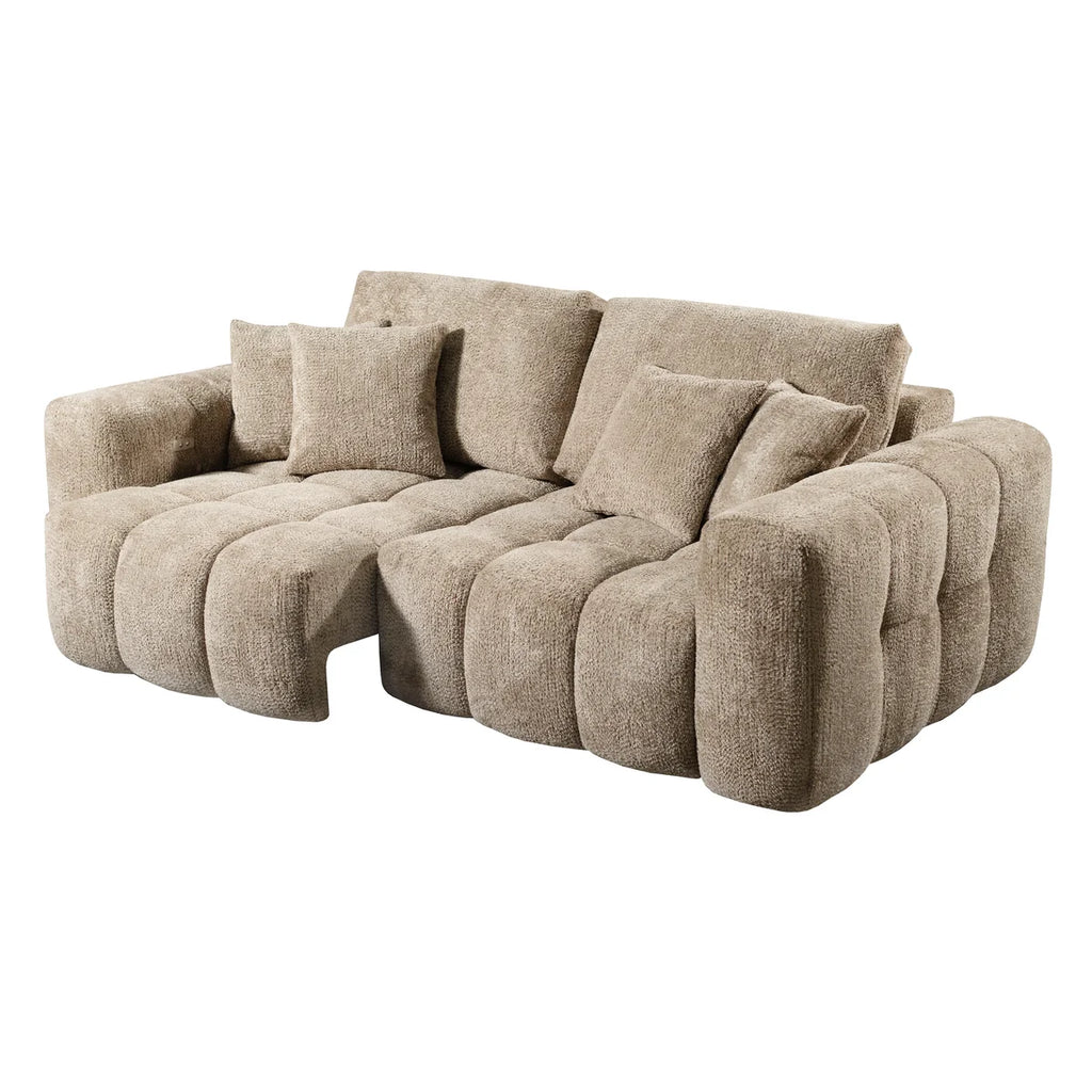 Colmore Sofa Paros 3-Seat – 242x136x94cm in Stone