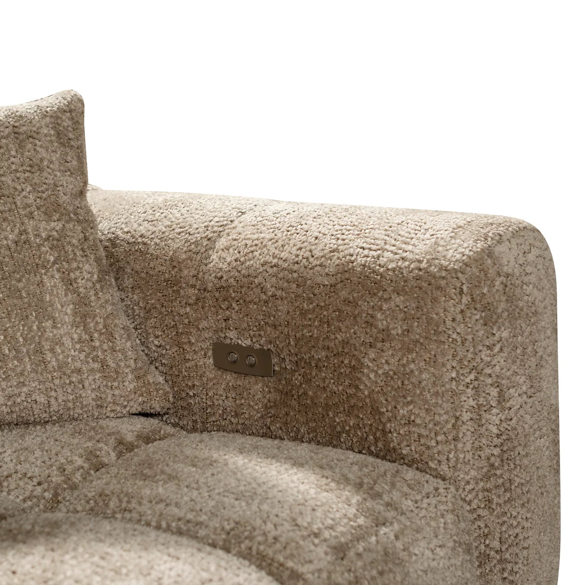 Colmore Sofa Paros 3-Seat – 242x136x94cm in Stone