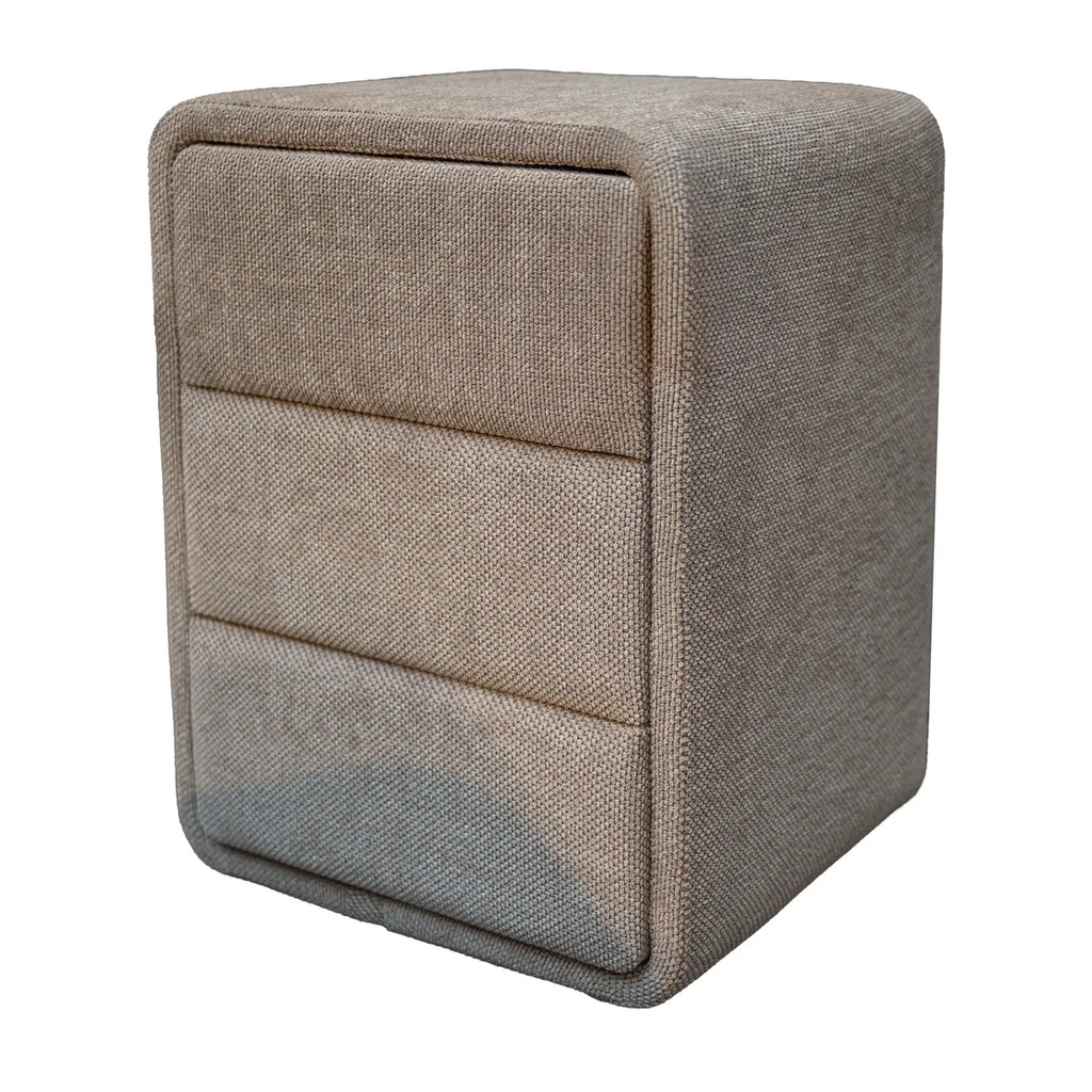 Colmore Bedside Table Madeira – 63x44x43cm in Soft Dusty Taupe