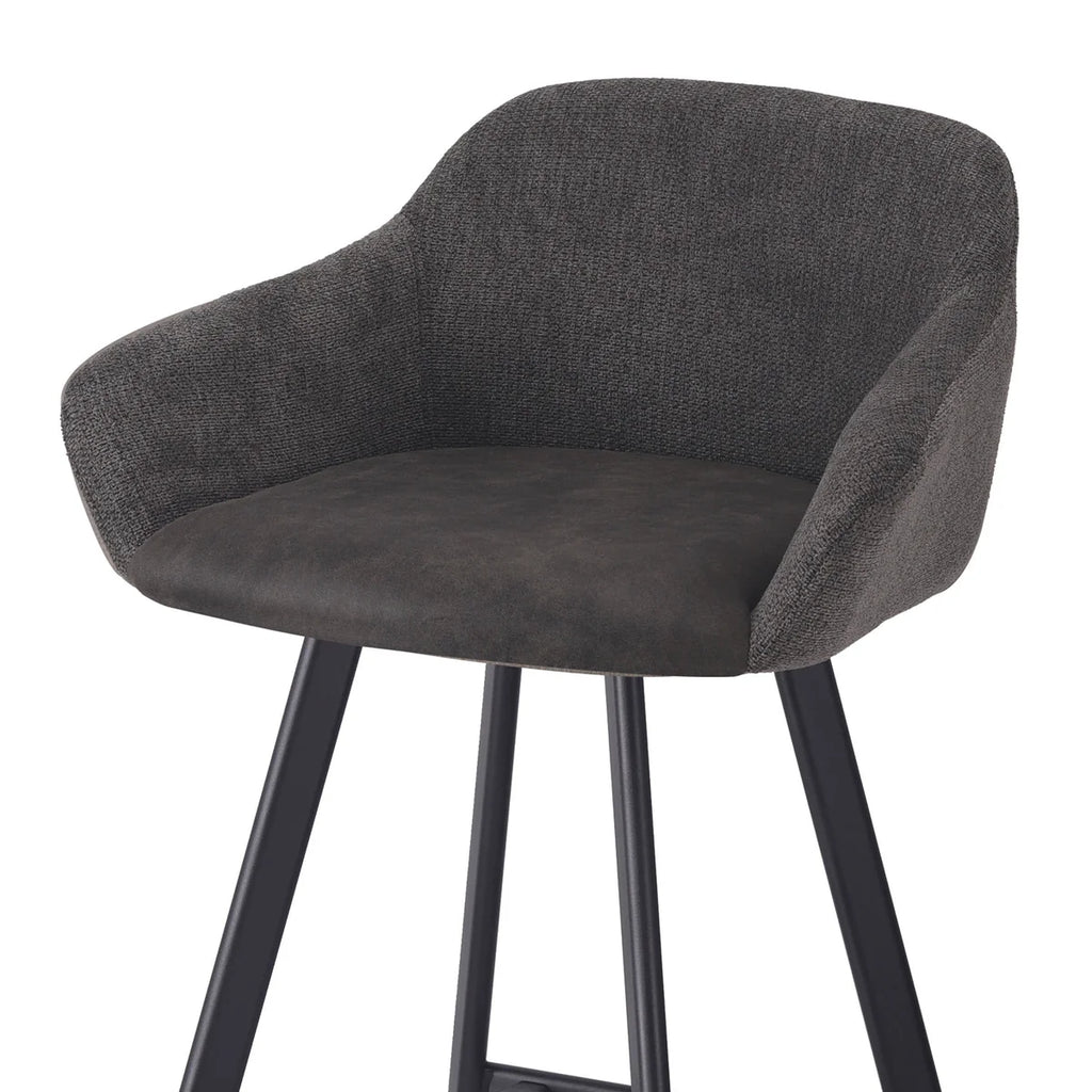 Colmore Bar Chair Ambrose Low Seat (Set of 2) – 60x51x87cm in Granite Anthracite