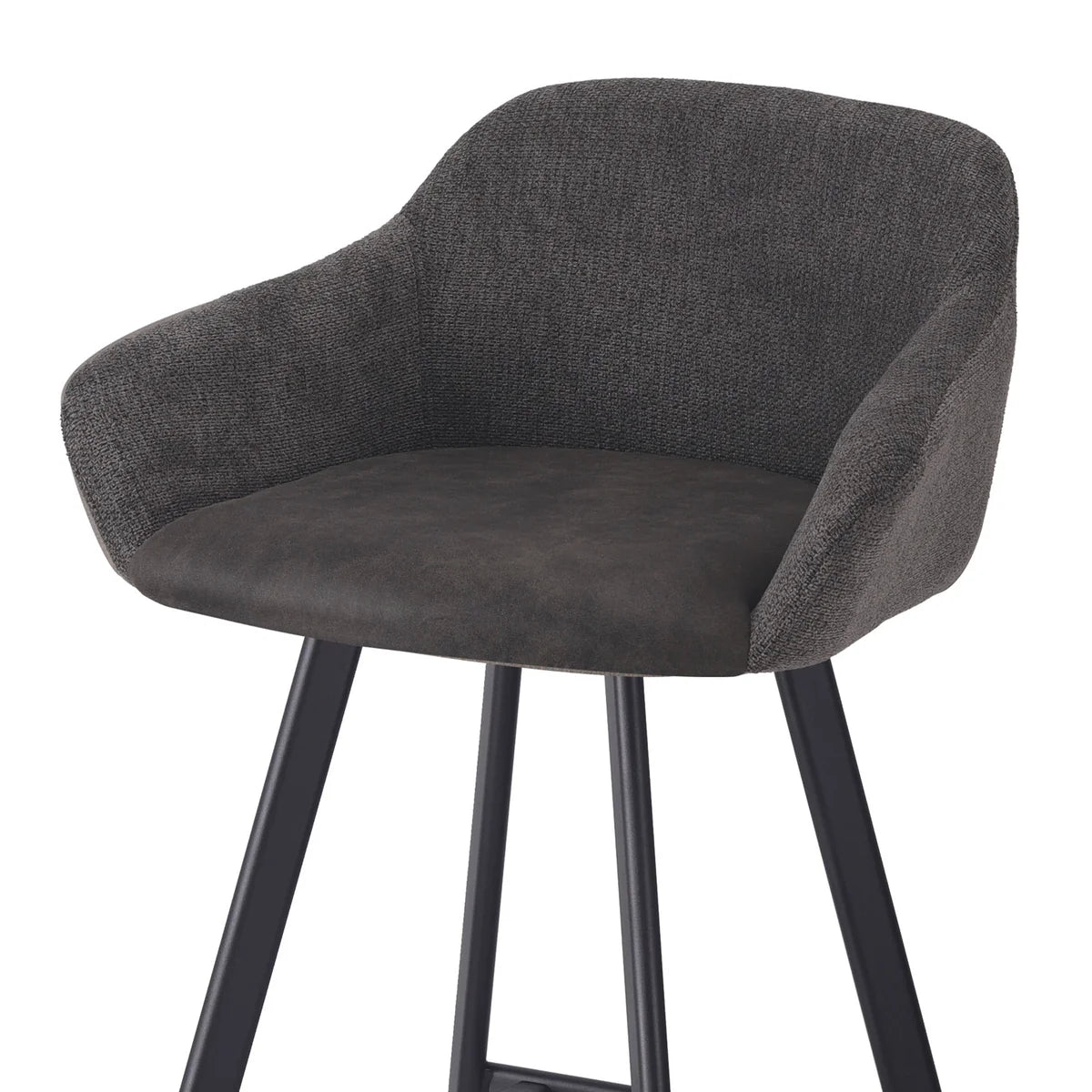 Colmore Bar Chair Ambrose Low Seat (Set of 2) – 60x51x87cm in Granite Anthracite