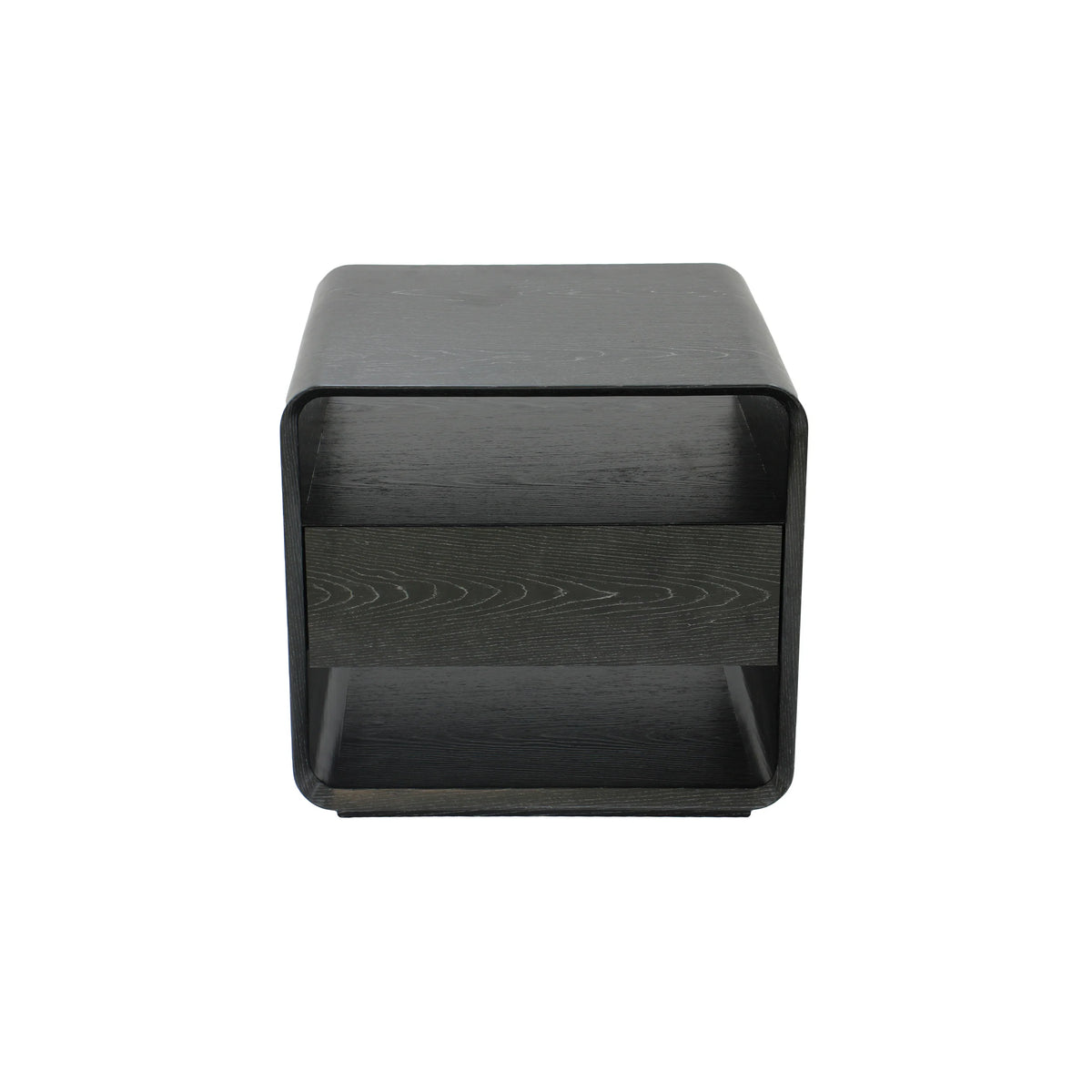 Colmore Bedside Table Arvo – 56x40x51cm in Rich Dark Walnut & Black
