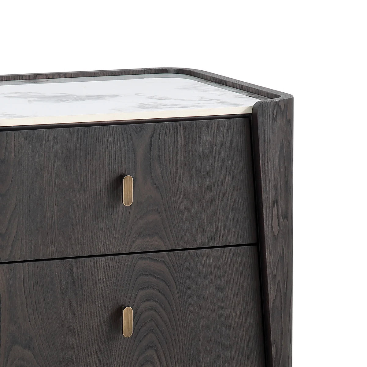 Colmore Bedside Table Byron – 55x45x55cm in Midnight Mocha with Ceramic Top