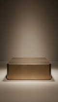 Brushed bronze coffee table