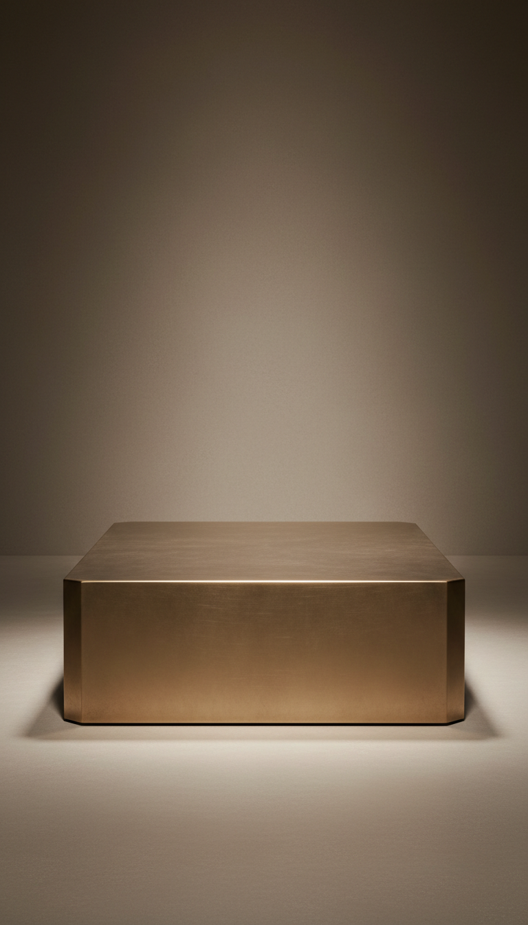 Brushed bronze coffee table