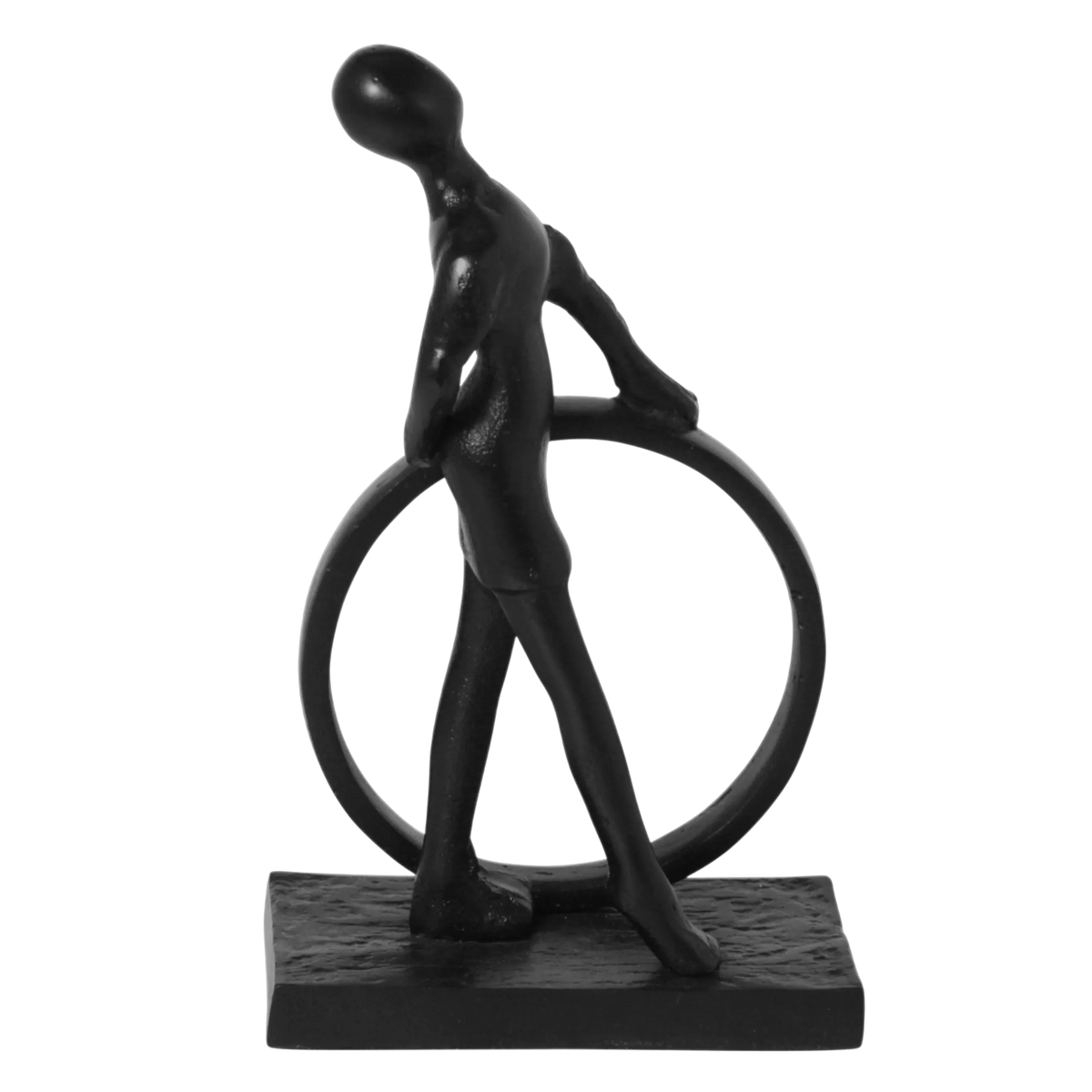 Colmore Decorative Ornament Person – 17x9x28cm in Raw Matte Black