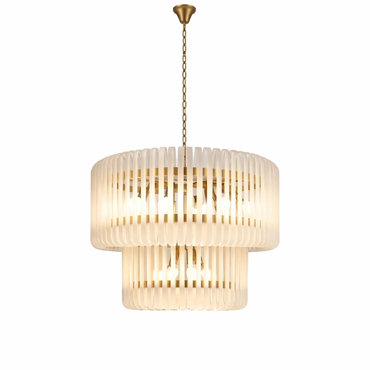 Colmore Halo Chandelier - 80x64 Frosted Glass