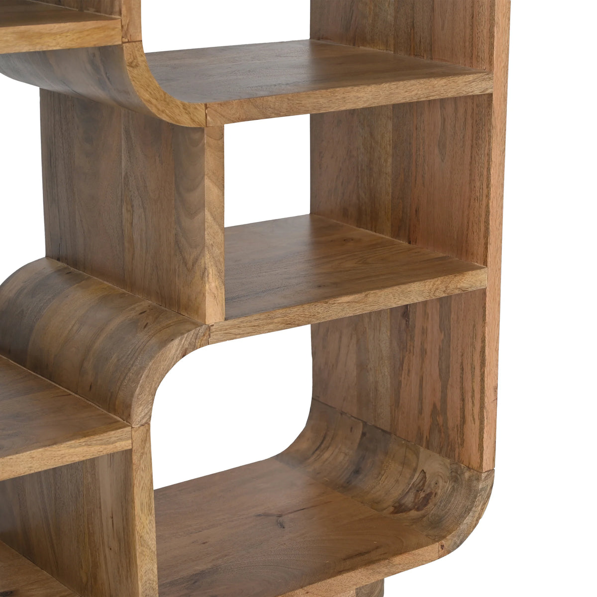 Colmore Shelving Unit Rania – 140x38x200cm in Natural Mango Wood