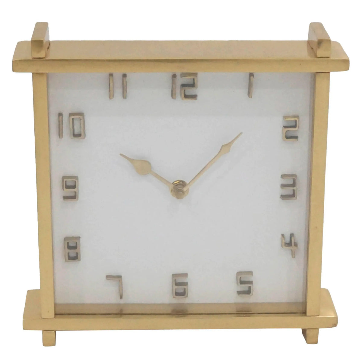 Colmore Table Clock – 37x7x37cm in Antique Brass