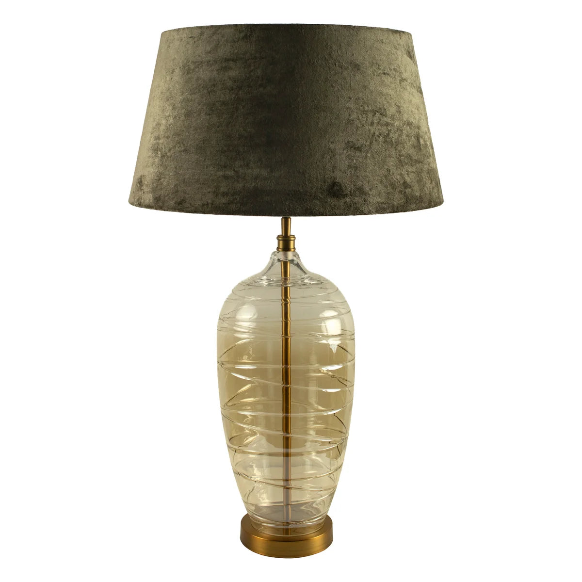 Colmore Table Lamp Amara – Ø21x56cm in Warm Amber Glass