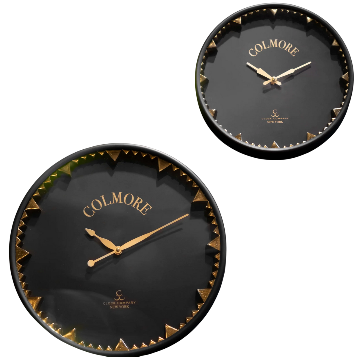 Colmore Wall Clock – 41x5x41cm in Black & Antique Brass